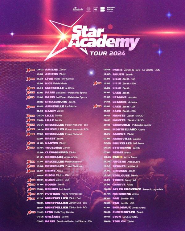 Star Academy tour