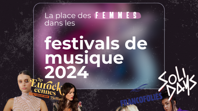Quelle est la place des artistes féminines dans les festivals de musique en France en 2024 ?