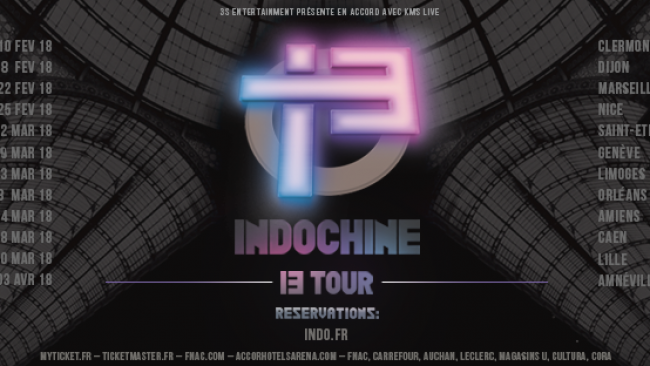 Indochine Nouvelles dates du 13 Tour