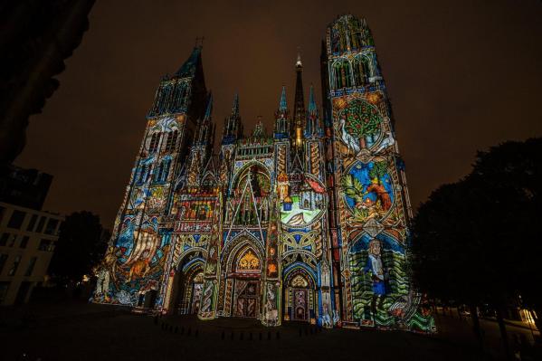 Rouen cathédrale en lumière